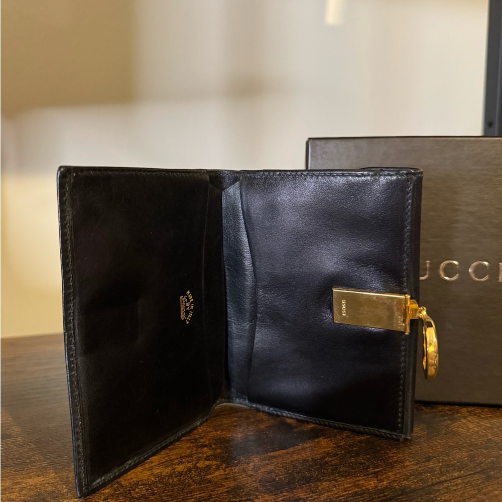 Gucci Black Leather Wallet with Red and Green Accent - Picture 3 of 4